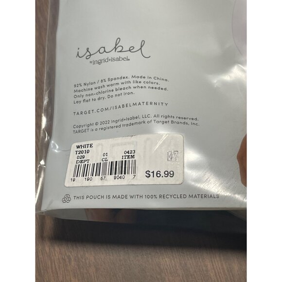 Isabel By Ingrid & Isabel Maternity Support Cami Seamless Belly  Size S/M White - Picture 3 of 7